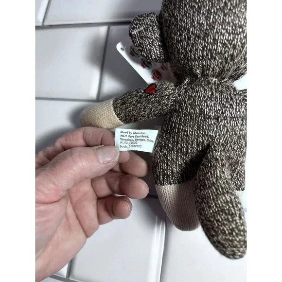 Plushland Sock Monkey Sockiez Plush Animal Toy New With Tag - Picture 4 of 8